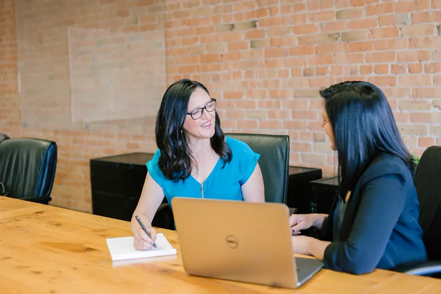 Recruiter in conversation with a candidate across a desk